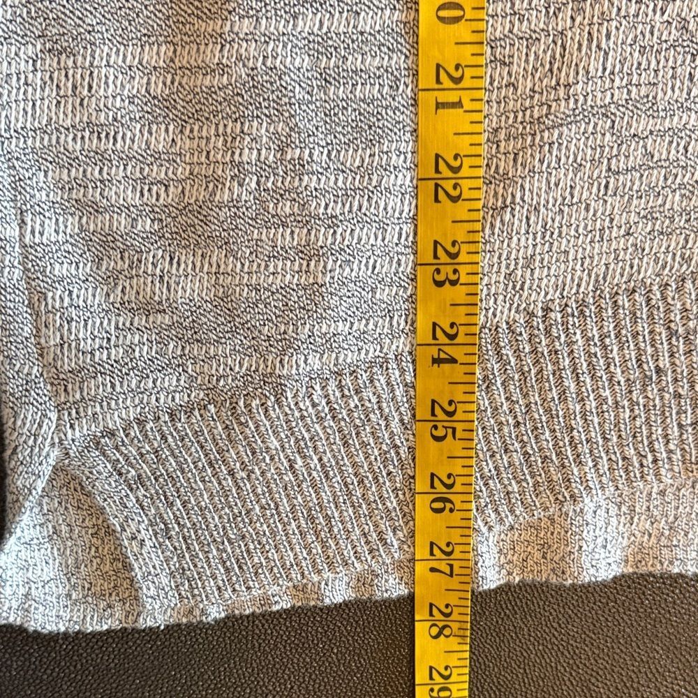 Lilla P Light Gray Deep V-Neck Sweater with silk blend size Large - Picture 7 of 8